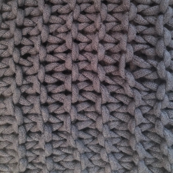 Navy Wool Braided Throw - Picture 4 of 5